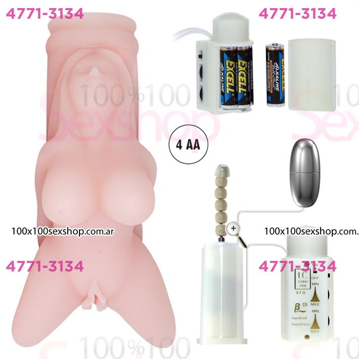 Cód: CA SS-PL-0900T6 - Masturbador Giro-Vibra TPR con Control de Voz - $ 99500