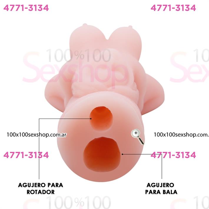 Masturbador Giro-Vibra TPR con Control de Voz