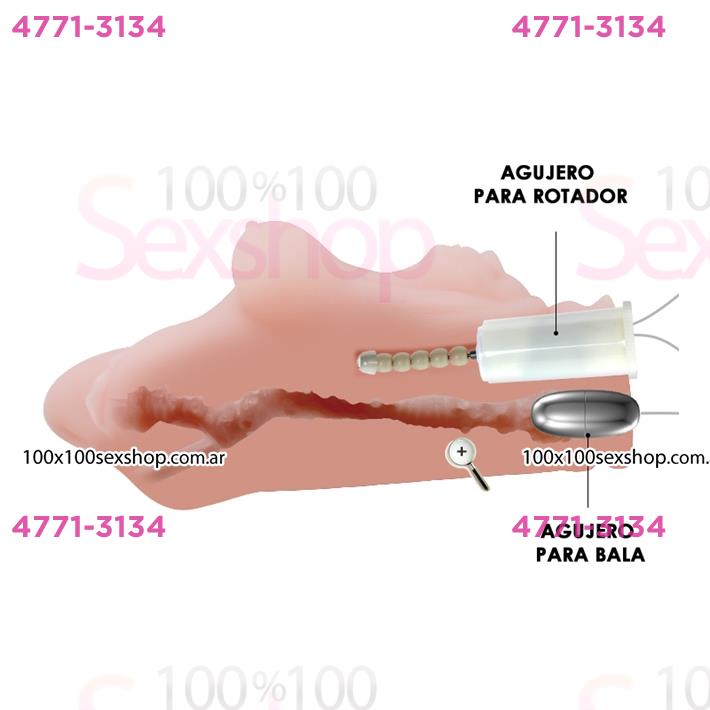 Masturbador Giro-Vibra TPR con Control de Voz