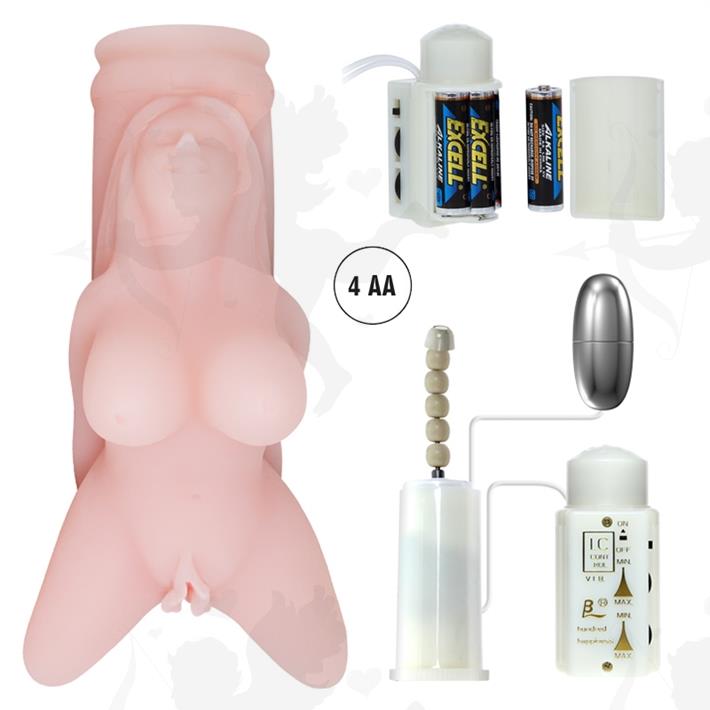 Cód: SS-PL-0900T6 - Masturbador Giro-Vibra TPR con Control de Voz - $ 99500