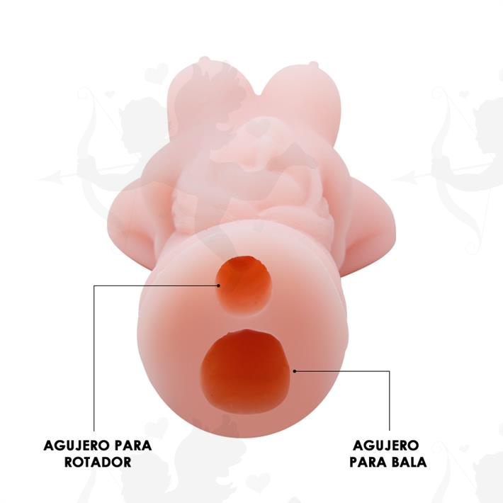 Masturbador Giro-Vibra TPR con Control de Voz