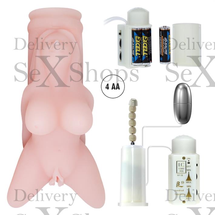 Masturbador Giro-Vibra TPR con Control de Voz