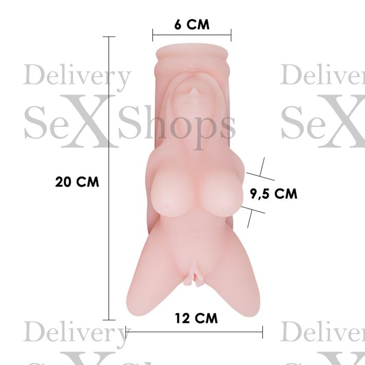Masturbador Giro-Vibra TPR con Control de Voz