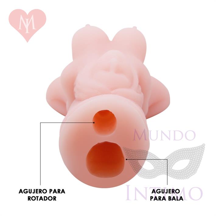 Masturbador Giro-Vibra TPR con Control de Voz