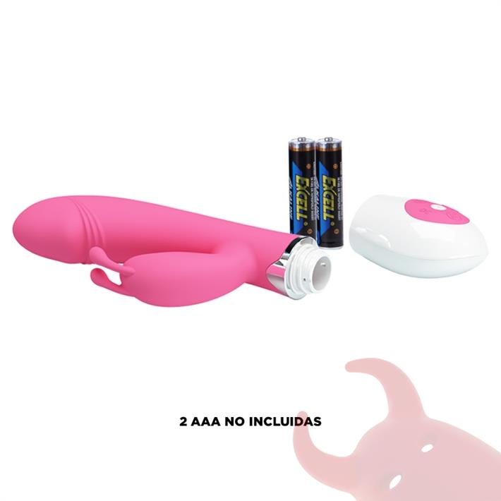 Gene vibrador con estimulador de clitoris y varias funciones