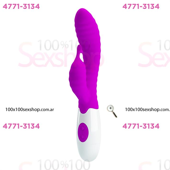 Cód: CA SS-PL-14705 - Estimulador de punto G con vibrador de clitoris Hyman - $ 49400