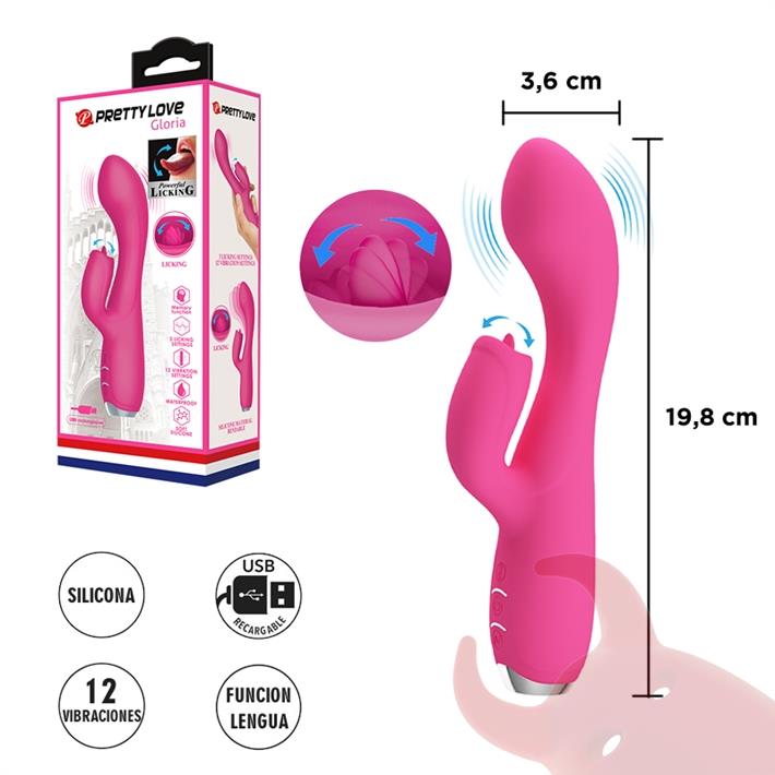  Estimulador de punto G con masajeador clitorial y carga USB 