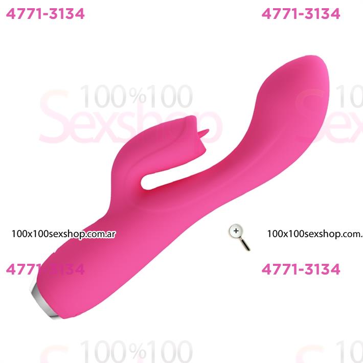 Estimulador de punto G con masajeador clitorial y carga USB