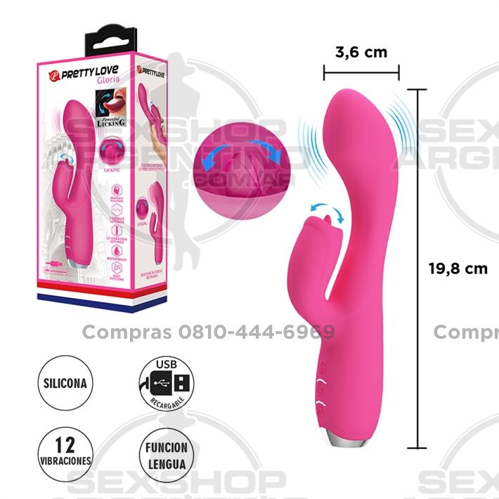  - Estimulador de punto G con masajeador clitorial y carga USB