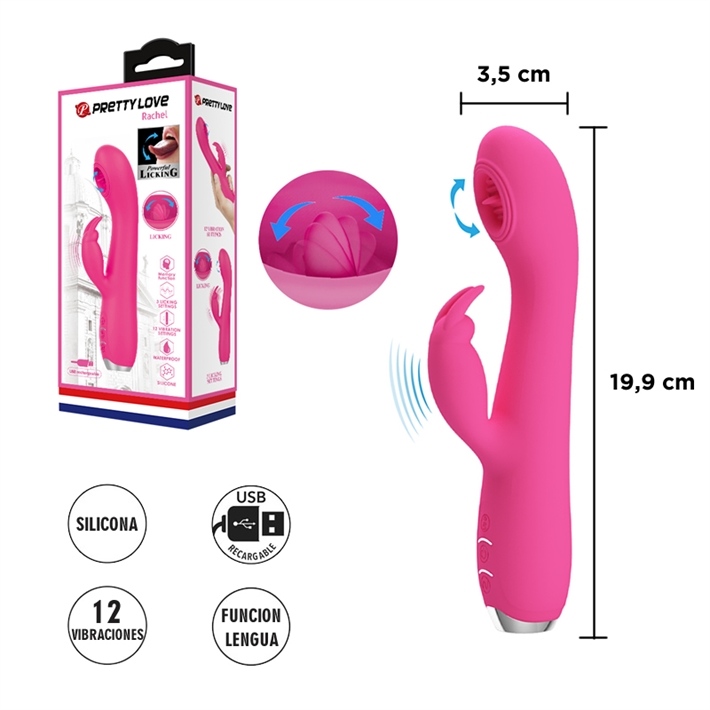 Masajeador de punto G con estimulacion clitorial y carga USBEAN: 6959532332650