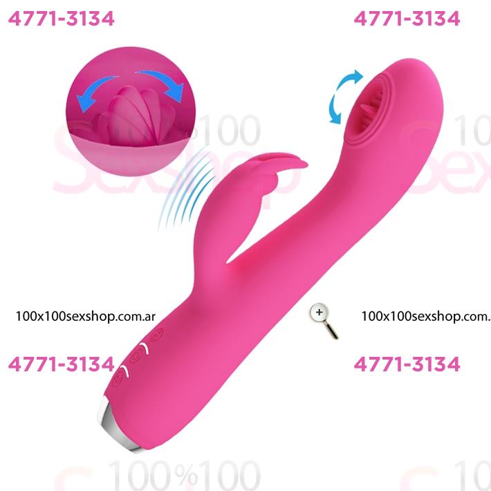 Cód: CA SS-PL-14783-1 - Masajeador de punto G con estimulacion clitorial y carga USB - $ 87900
