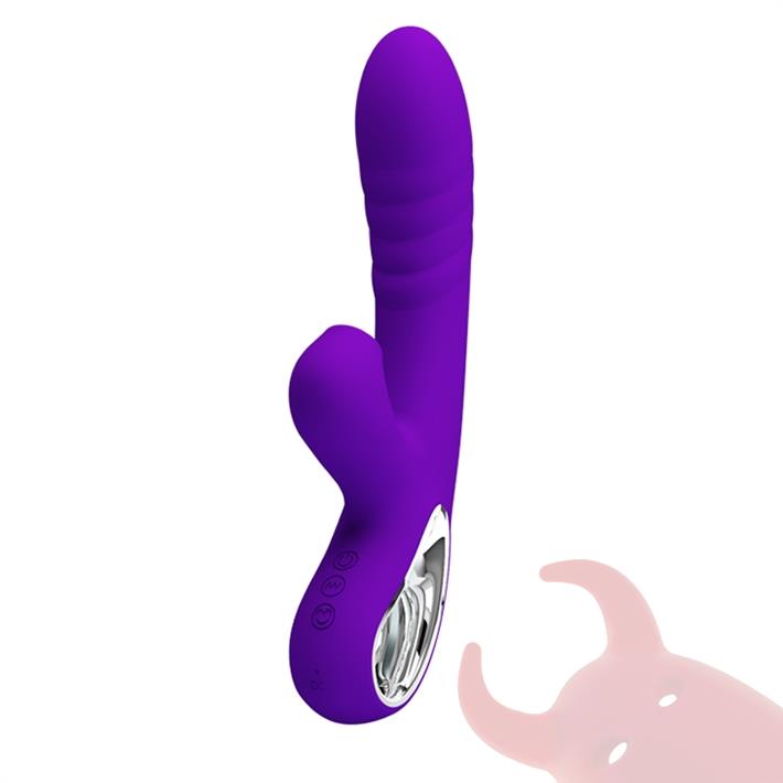 Estimulador de punto G con succionador de clitoris y carga USB