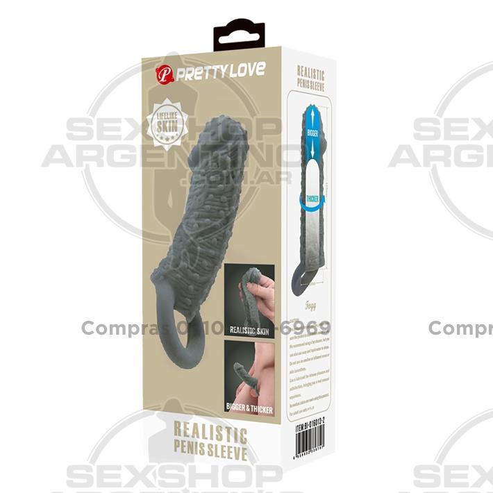 Funda para pene realistica de 13 cm de largo