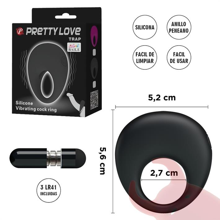  Anillo para retrasar la eyaculacion con 3 modos de vibracion 