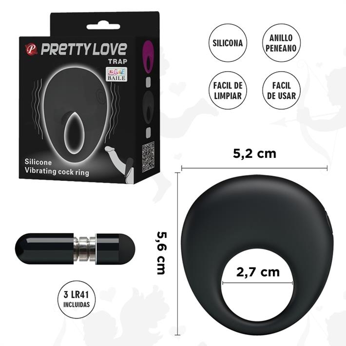Anillo para retrasar la eyaculacion con 3 modos de vibracion