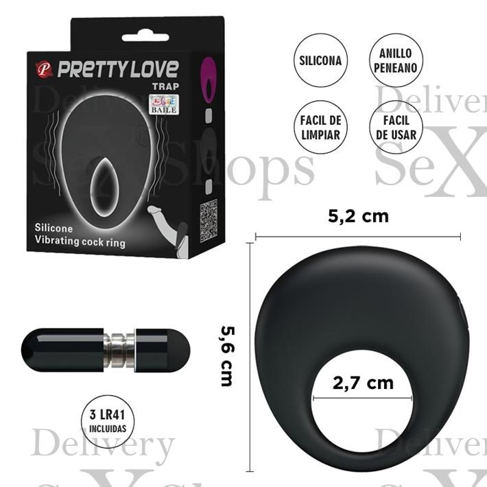  Anillo para retrasar la eyaculacion con 3 modos de vibracion 