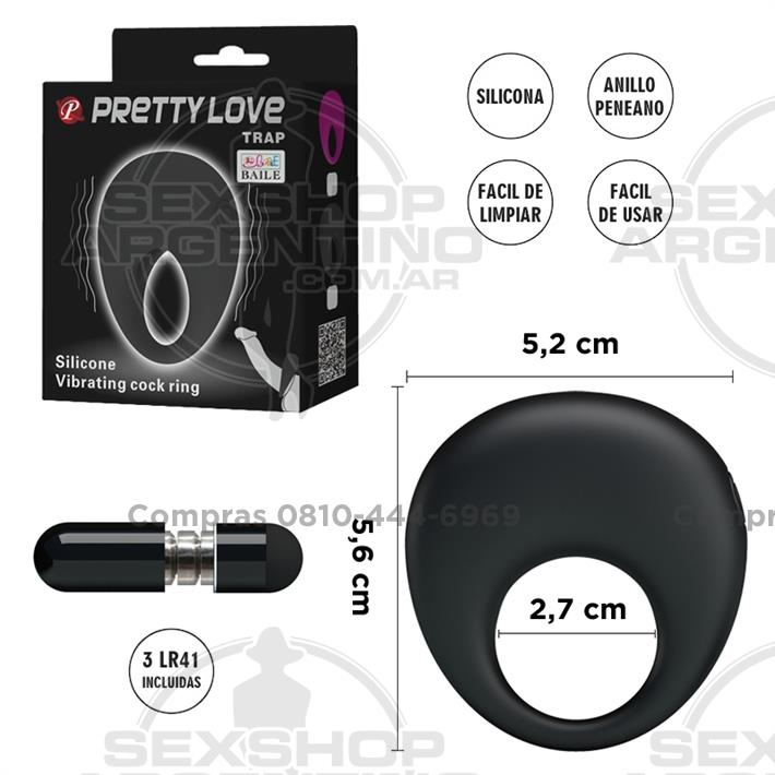 Anillo para retrasar la eyaculacion con 3 modos de vibracion