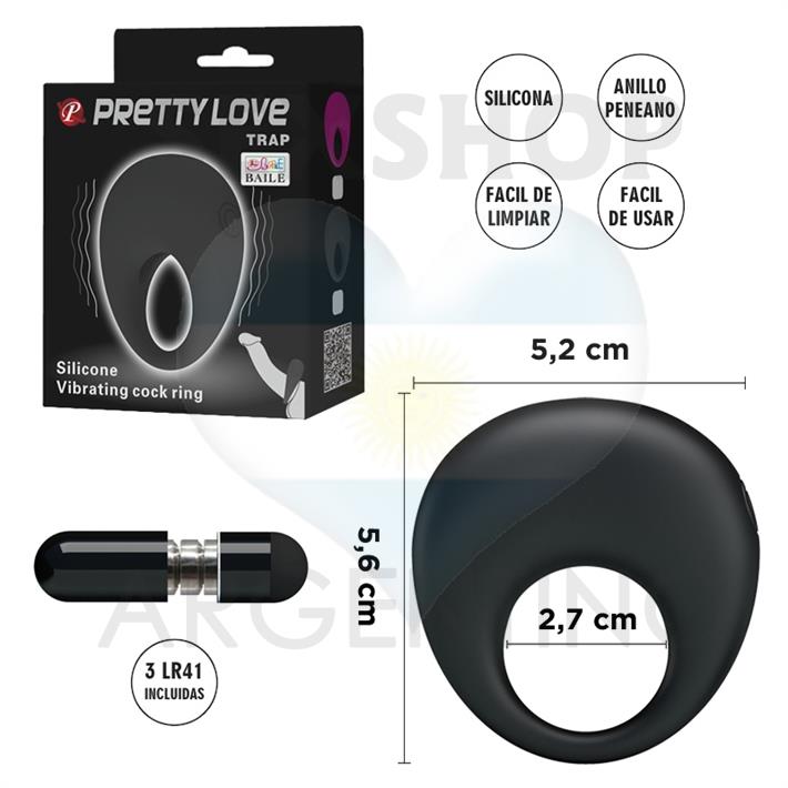 Anillo para retrasar la eyaculacion con 3 modos de vibracion