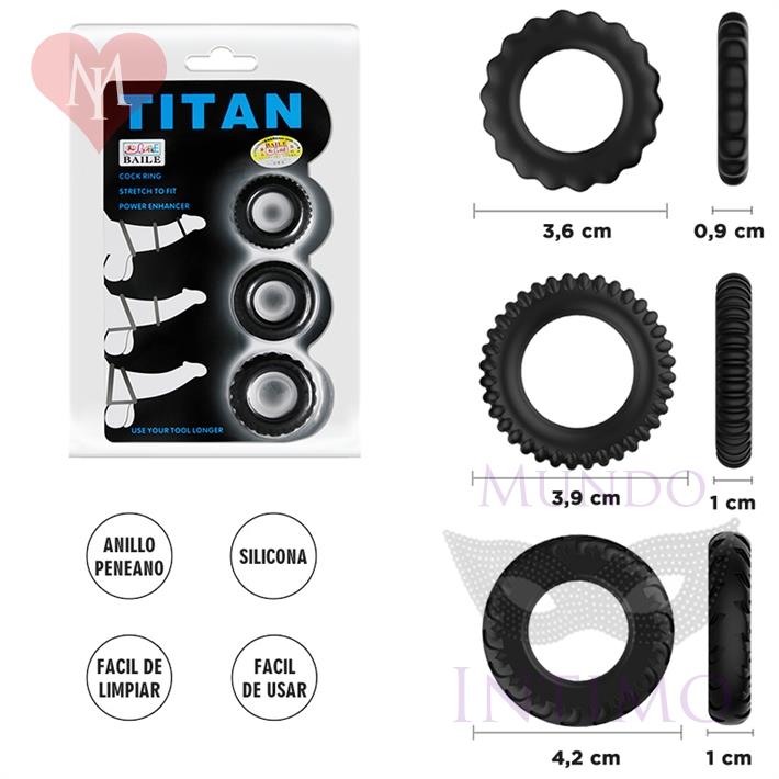  Kit x3 anillos de goma de diferentes medidas 