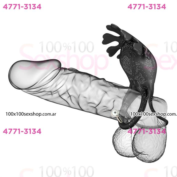 Anillo con estimulador de clitoris vibrador
