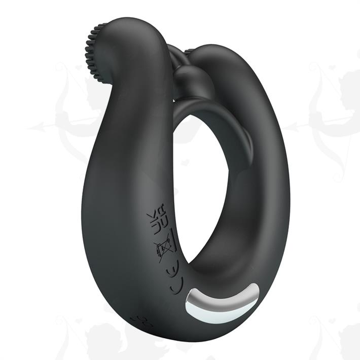 Anillo Vibrador Doble Motor con 12 Modos para Parejas