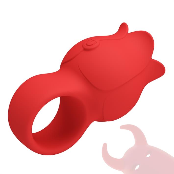 Vibrador en Forma de Rosa para Dedo con 10 Modos de Vibración