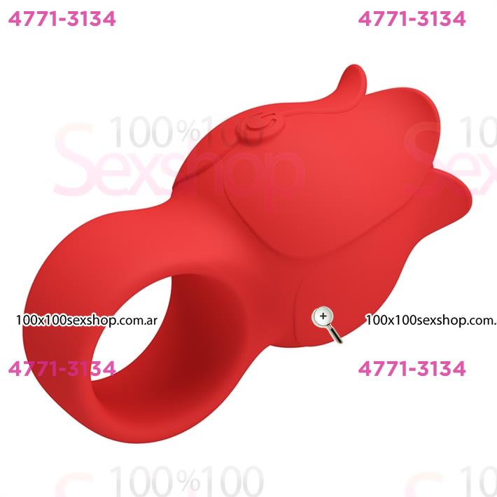 Vibrador en Forma de Rosa para Dedo con 10 Modos de Vibración
