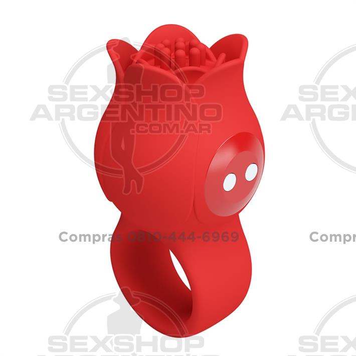 Vibrador en Forma de Rosa para Dedo con 10 Modos de Vibración