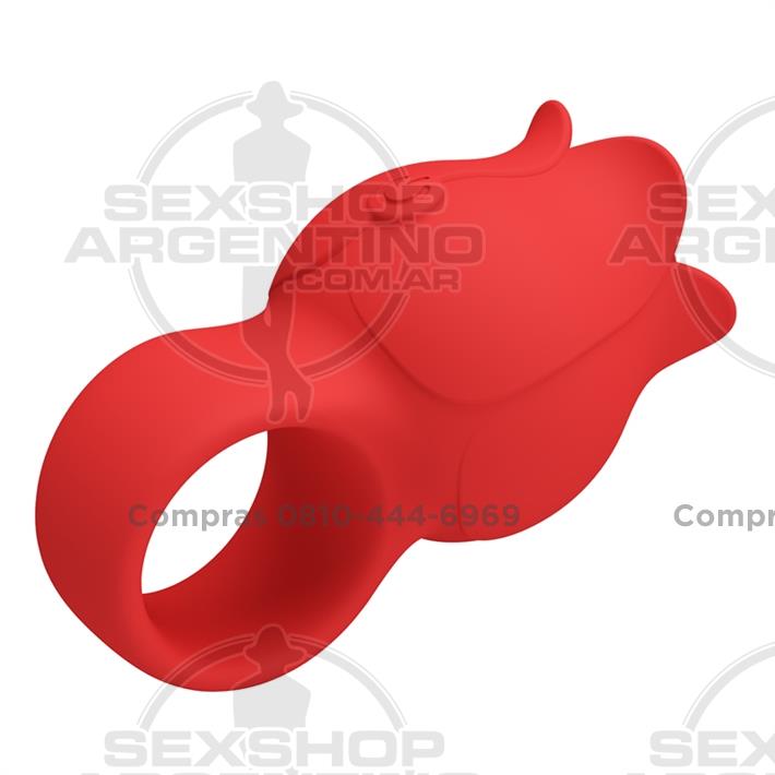 Vibrador en Forma de Rosa para Dedo con 10 Modos de Vibración