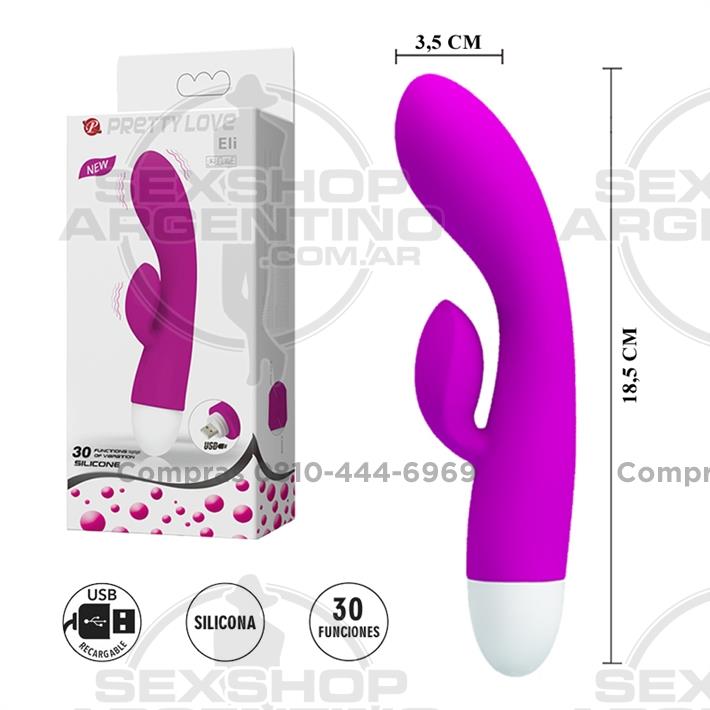  - Estimulador de punto G con masajeador de clitoris y carga USB