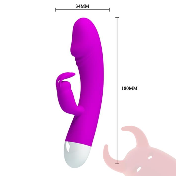 Vibrador 2 motores con estimulador de clitoris recarga USB