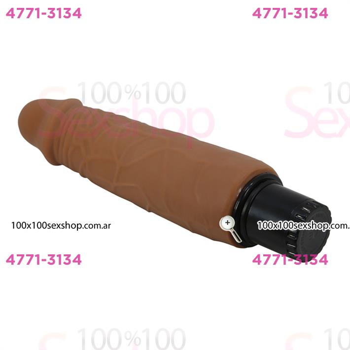 Vibrador color piel deslizante realista, vibraciones de varias velocidades y material TPR