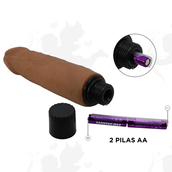 Vibrador color piel deslizante realista, vibraciones de varias velocidades y material TPR Vibrador color piel deslizante realista, vibraciones de varias velocidades y material TPR