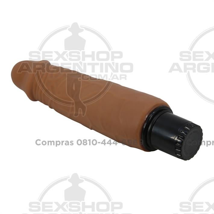 Vibrador color piel deslizante realista, vibraciones de varias velocidades y material TPR