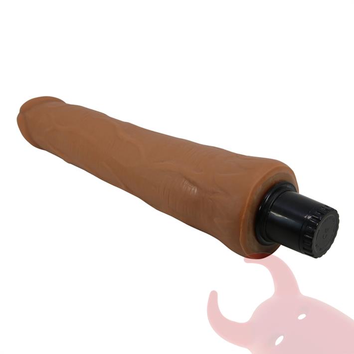 Vibrador color piel deslizante realista, vibraciones de varias velocidades y material TPR