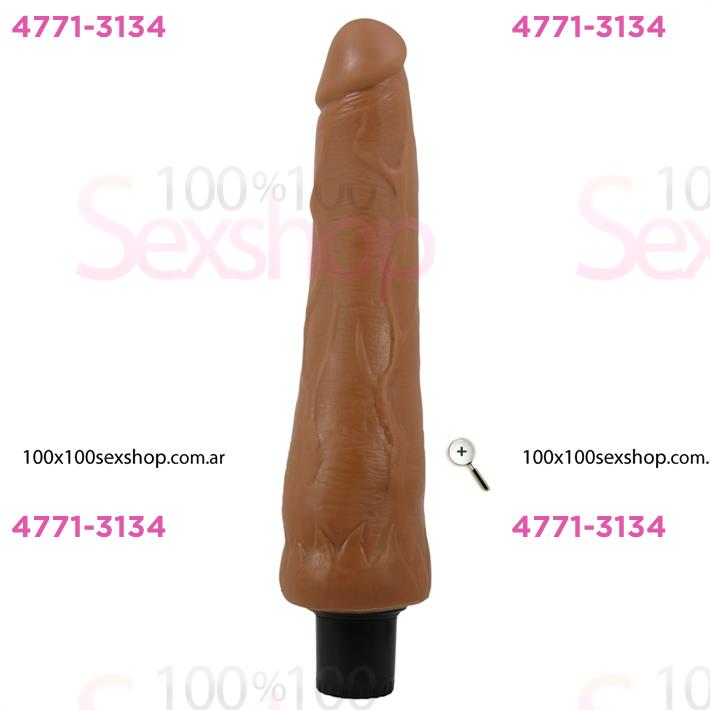 Vibrador color piel deslizante realista, vibraciones de varias velocidades y material TPR