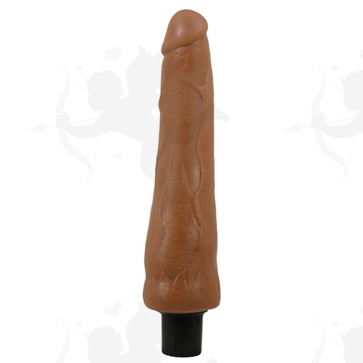 Vibrador color piel deslizante realista, vibraciones de varias velocidades y material TPR