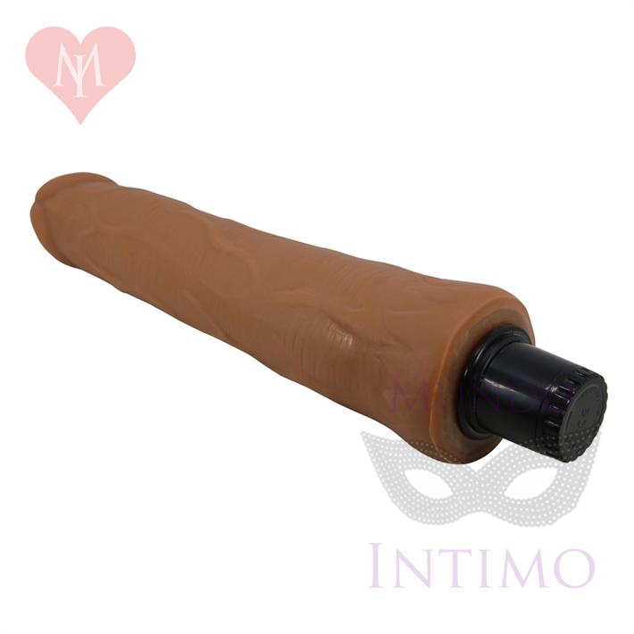 Vibrador color piel deslizante realista, vibraciones de varias velocidades y material TPR