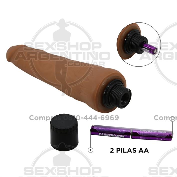 Vibrador color piel deslizante realista, vibraciones de varias velocidades y material TPR