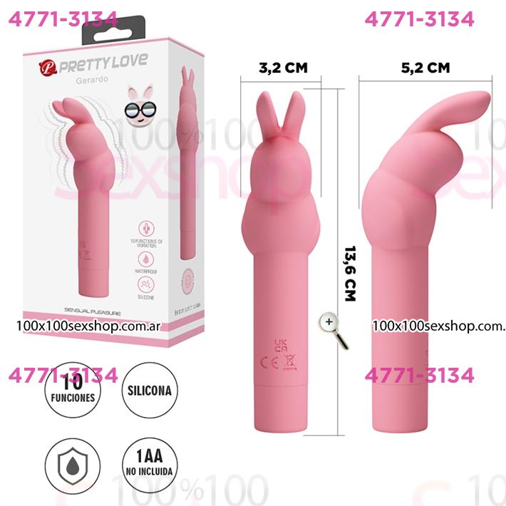 Cód: CA SS-PL-300008 - Stick estimulador femenino con forma de conejo - $ 31100