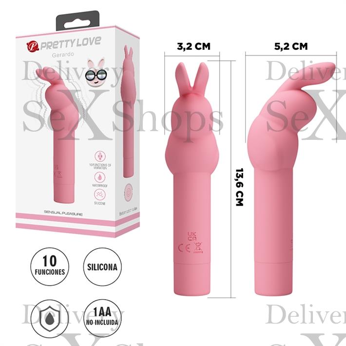  Stick estimulador femenino con forma de conejo 