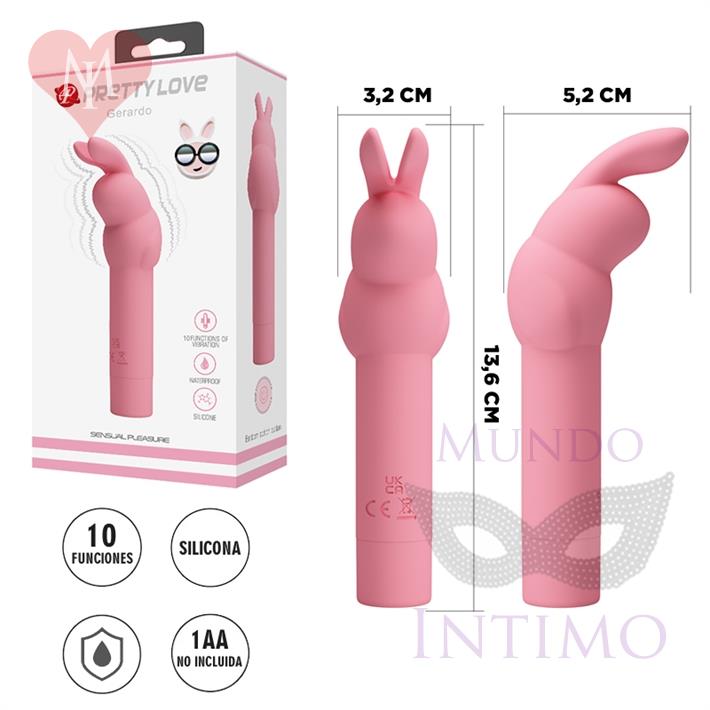 Stick estimulador femenino con forma de conejo