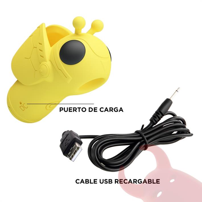 Pequeño succionador en forma de abeja con carga USB