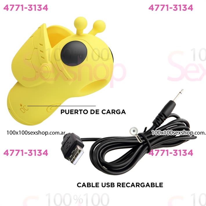 Pequeño succionador en forma de abeja con carga USB