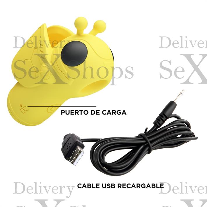 Pequeño succionador en forma de abeja con carga USB