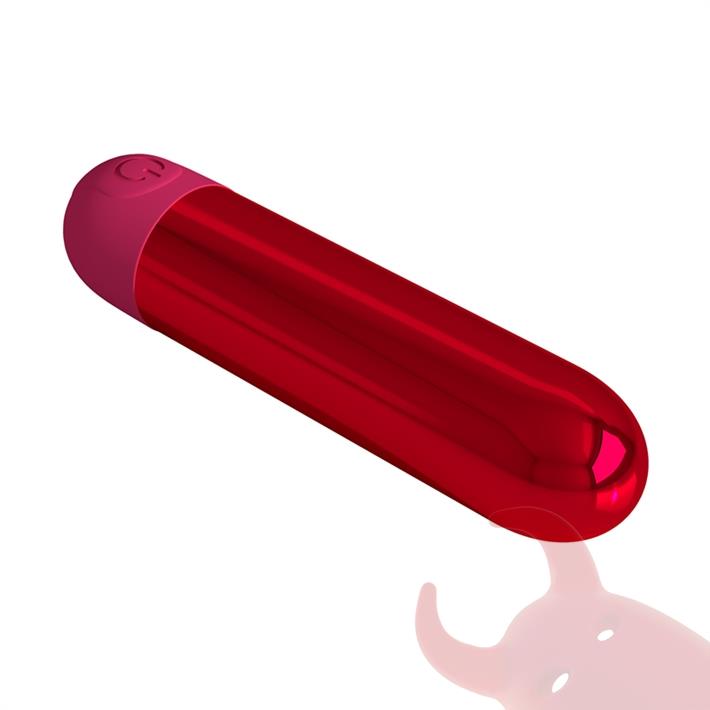 Pequeña bala Metálico con 10 Potentes Modos de Vibración