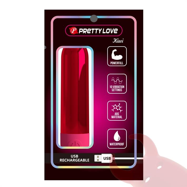 Pequeña bala Metálico con 10 Potentes Modos de Vibración