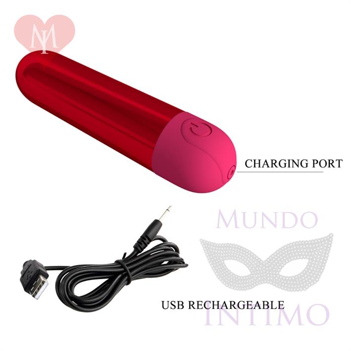 Pequeña bala Metálico con 10 Potentes Modos de Vibración
