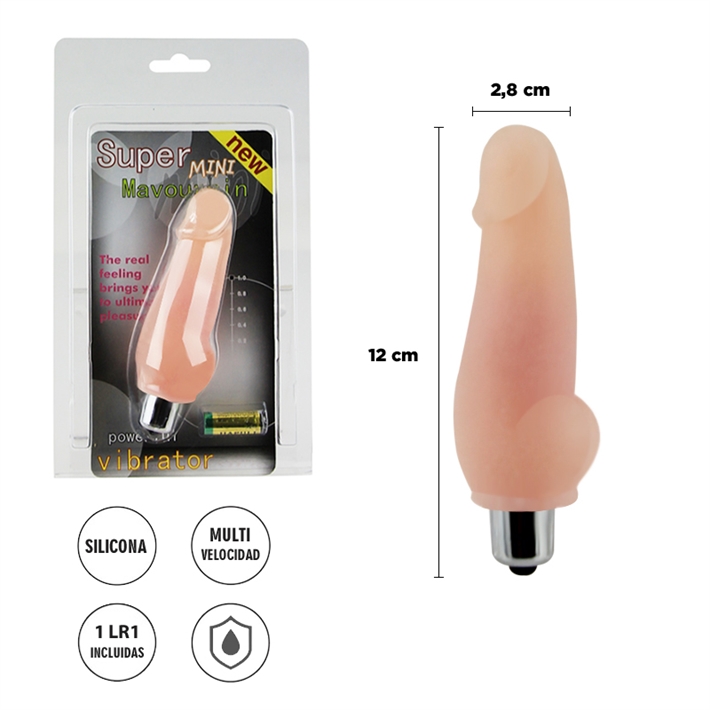 Mini dildo con vibracion y suave textura #FreezeVibradoresEAN: 6959532305852