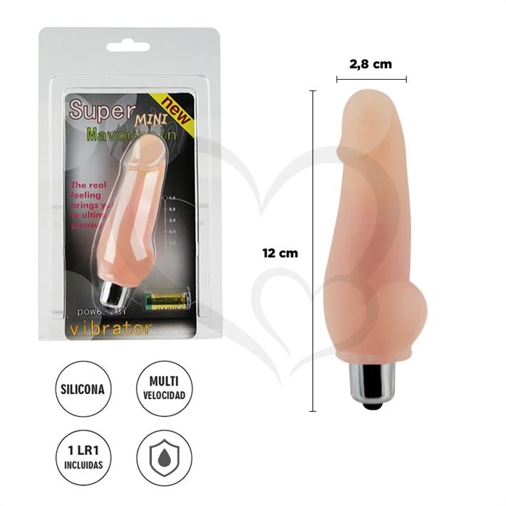 Mini dildo con vibracion y suave textura